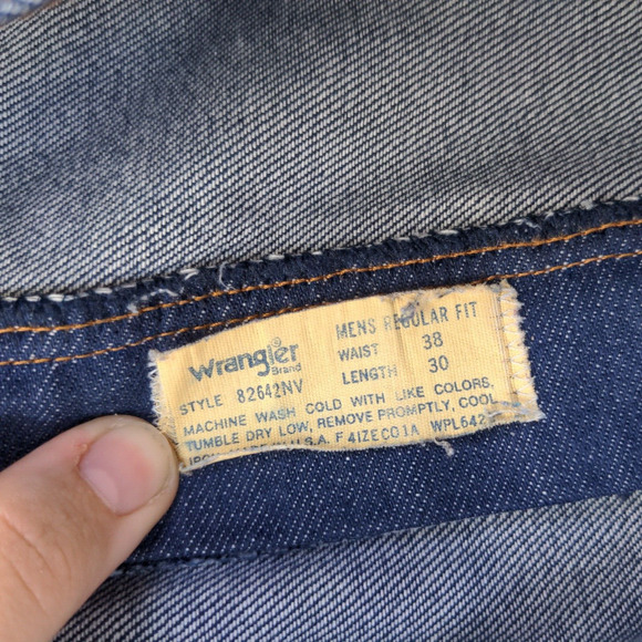 Wrangler Men's Regular Fit Bootcut Jeans Size 38x30 Blue Denim #82642NV - Picture 8 of 10
